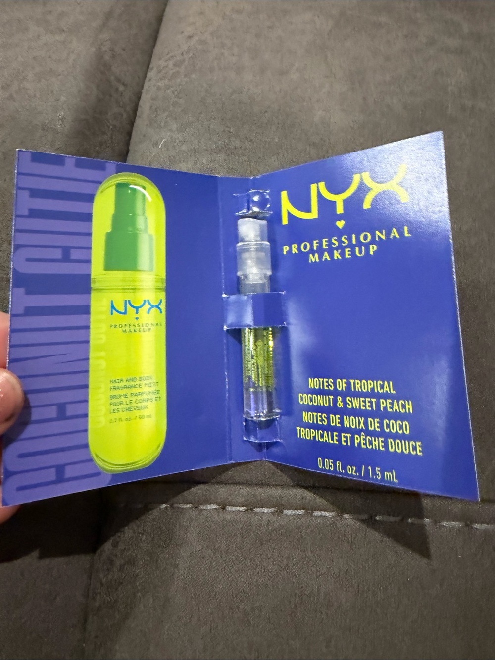 Nyx Tropical Coconut & Sweet Peach sample - Green